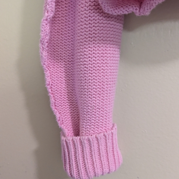 Cotton Candy LA Cropped Bubble Gum Pink Sweater - Picture 6 of 6